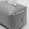 14273OTT0004-4 CAJA DE PAÑUELOS ECOCUERO GRIS -OTTEN-