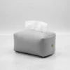 14273OTT0004-5 CAJA DE PAÑUELOS ECOCUERO GRIS -OTTEN-